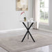 Kenzo Round Metal Top Bar Table Silver and Sandy Black image