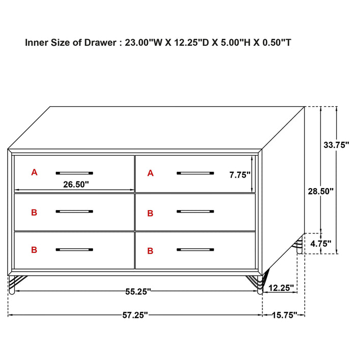 Lucia 4 Pc Bedroom Set