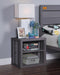 Cargo Gunmetal Nightstand (USB) image