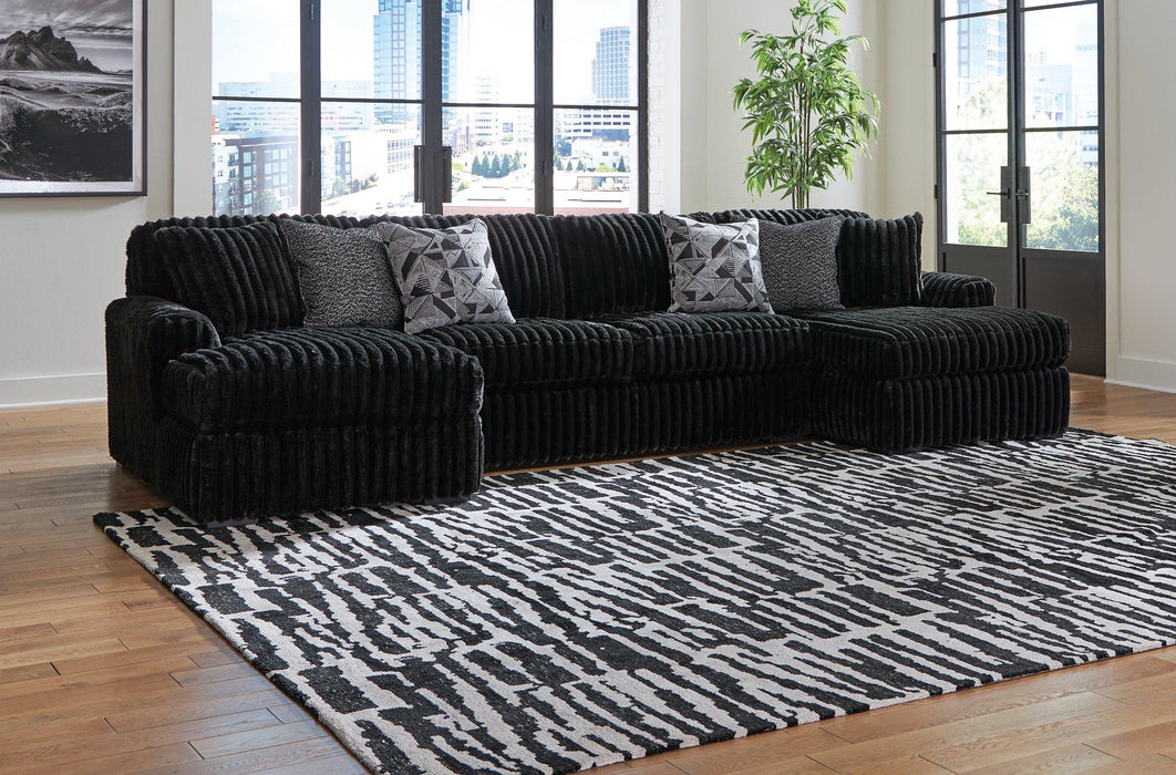 Midnight-Madness Sectional with Chaise Discounted