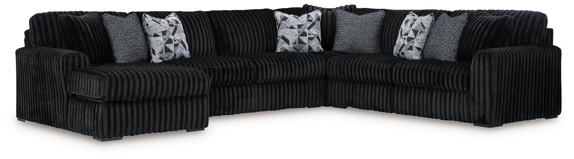 Midnight-Madness Sectional with Chaise Discounted