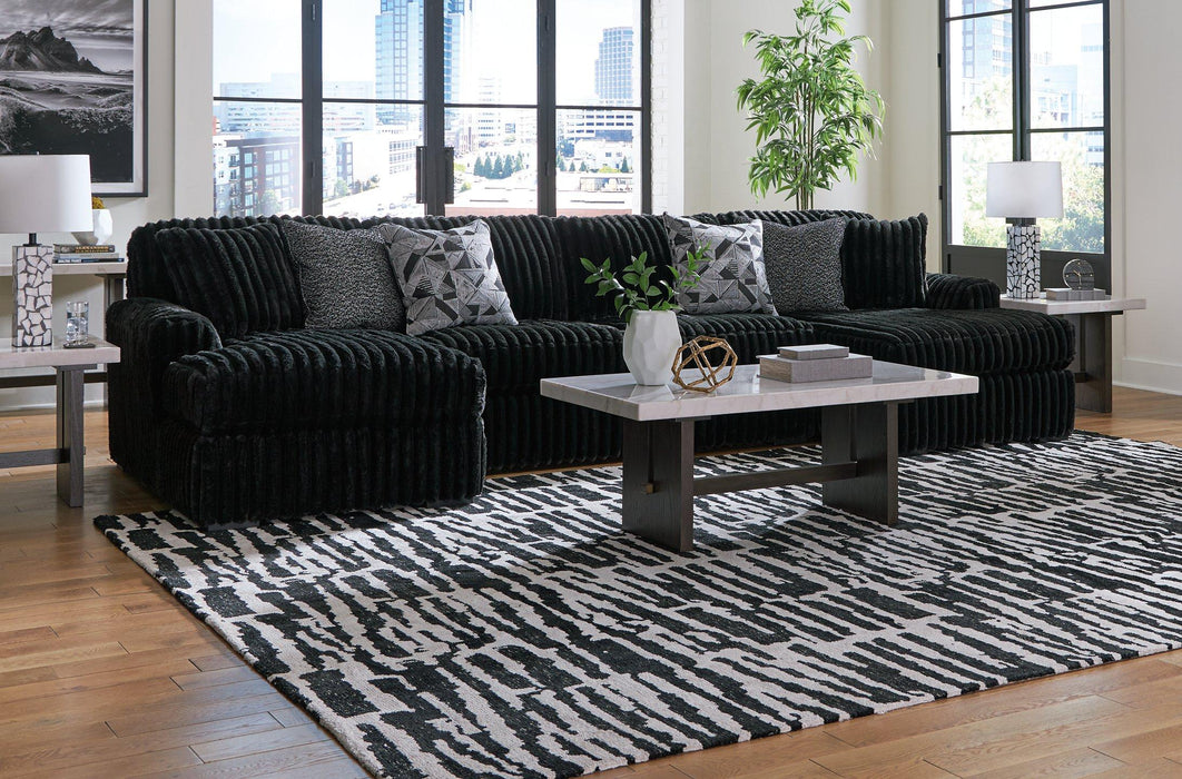 Midnight-Madness Sectional with Chaise Discounted