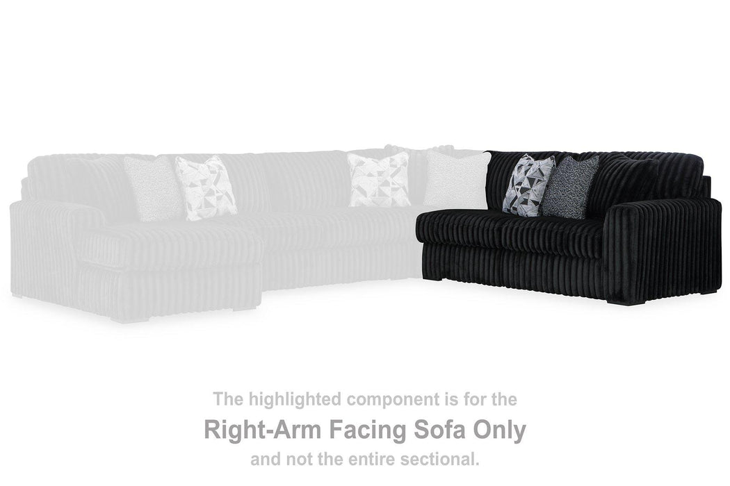 Midnight-Madness Sectional with Chaise Discounted