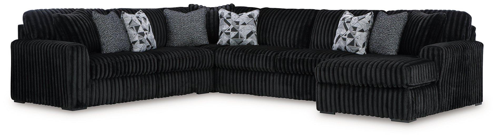 Midnight-Madness Sectional with Chaise Discounted