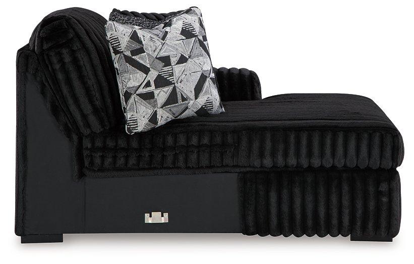 Midnight-Madness Sectional with Chaise Discounted