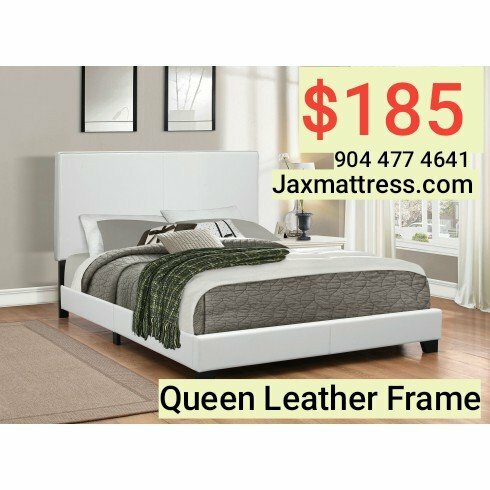 white leather platform - Jax Mattress (Jacksonville, FL)