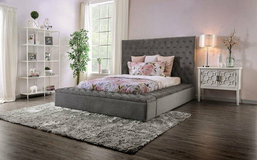 Upholstered Platform Frame - Grey - Jax Mattress (Jacksonville, FL)